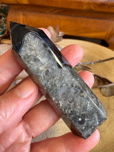 Black Banded Agate & Quartz Point SKU 24926