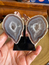 Druzy Agate Geode Pair on Stand SKU 26274