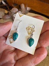 Sterling Silver Chrysocolla Drop Earrings SKU 25334