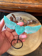 Amazonite Winged Heart on Stand SKU 26929