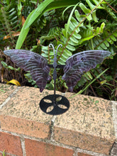 Rainbow Fluorite Butterfly Wings on Stand SKU 25133