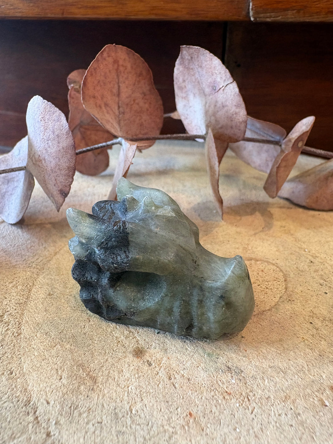 Labradorite Dragon Head Carving SKU BRLAB