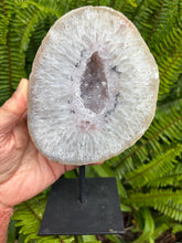 Agate & Quartz Geode on Stand SKU 25380