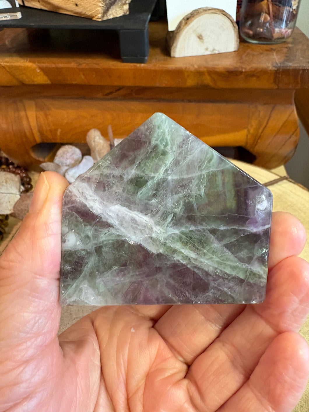 Rainbow Fluorite Slice SKU 24599B