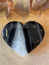 Black Banded Agate & Quartz Heart SKU 26743