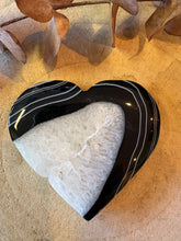 Black Banded Agate & Quartz Heart SKU 26737