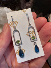 Entia Sterling Silver Ocean Kyanite & Peridot Earrings SKU 25814