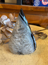 Black Banded Agate & Quartz Freeform SKU 25059