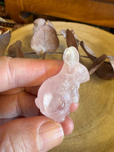 Rose Quartz Rabbit Carving SKU 25696A