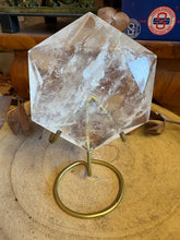 Clear Quartz Facet Cut Hexagon on Stand SKU 26563