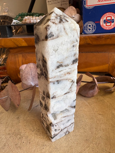 Quartz in Sphalerite Obelisk SKU 25430