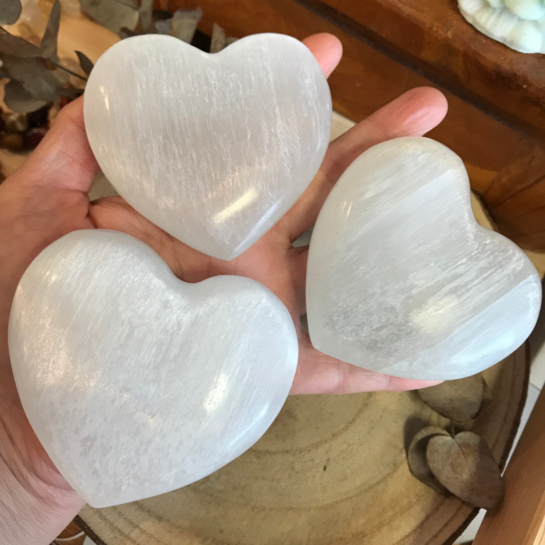 Selenite Hearts SKU 23037