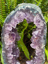 Amethyst Geode Slice in Wooden Stand SKU 25395