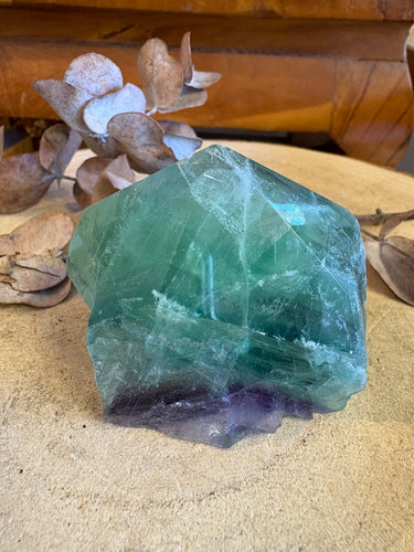 Rainbow Fluorite Base Cut Point SKU 25176