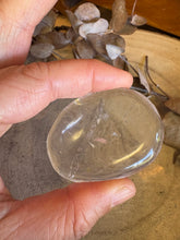 Clear Quartz Palm Stone SKU 24136