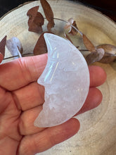 Clear Quartz Moon Carving SKU 26678