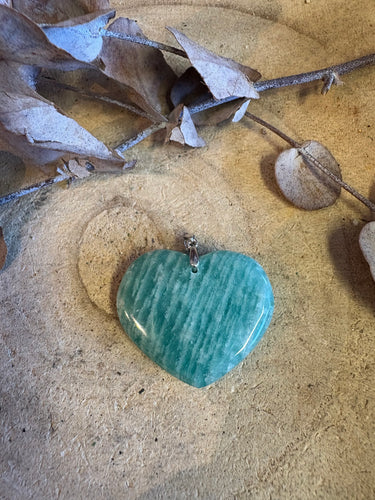 Amazonite Heart Pendant SKU 25294