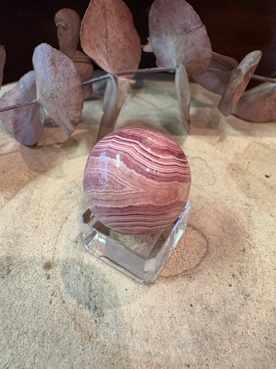 Rhodochrosite Sphere SKU 26792