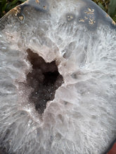 Agate & Quartz Druzy Geode on Stand SKU 25381