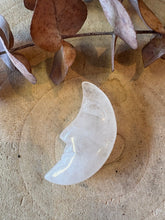Clear Quartz Moon Carving SKU 26677