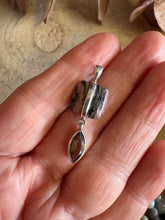 Entia Sterling Silver Rhodonite & Smoky Quartz Pendant SKU 25799