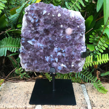 Amethyst Cluster in Metal Stand SKU 23778
