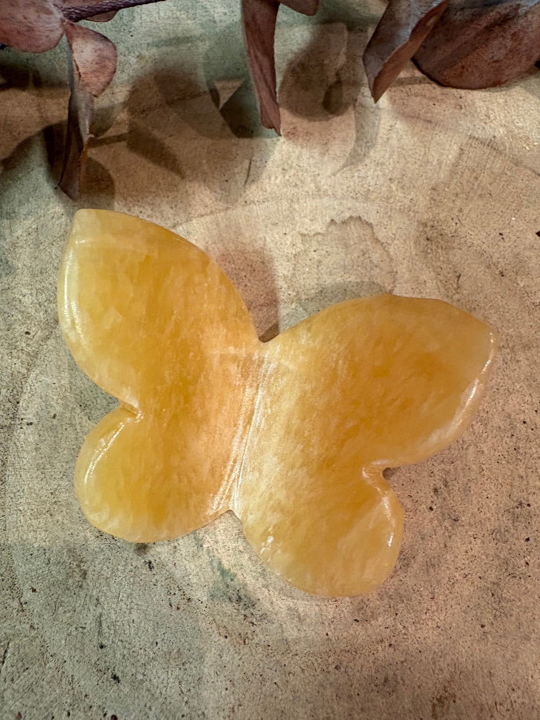 Orange Calcite Butterfly Carving SKU 26833A