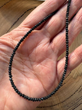 Entia Black Tourmaline Facet Cut Bead Necklace SKU 26428