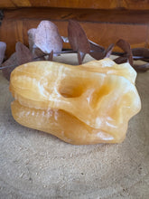 Orange Calcite Dinosaur Head Carving SKU 25629OC