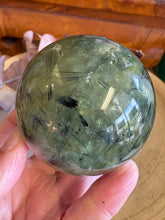 Prehnite, Epidote & Rutile Sphere SKU 25602