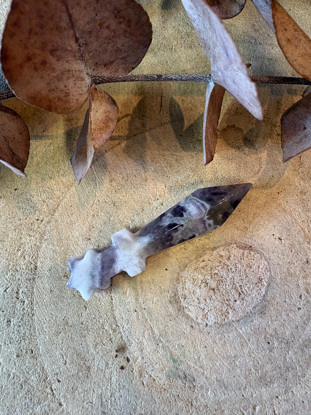 Chevron Amethyst Mini Dagger Carving SKU 26842