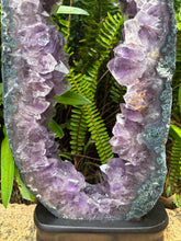 Amethyst Geode Slice in Wooden Stand SKU 25395
