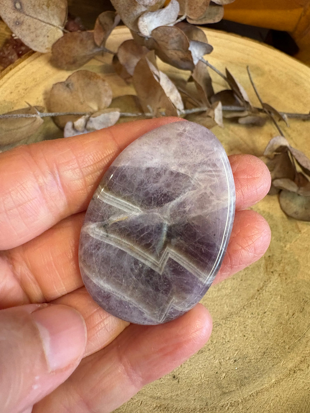 Chevron Amethyst Worry Stone SKU 24665