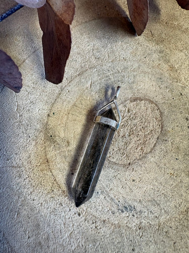 Sterling Silver Smoky Quartz Double Terminated Point Pendant SKU 26087