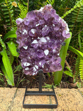 Amethyst Cluster in Metal Stand SKU 25362