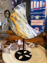 Golden Healer Quartz Moon on Stand SKU 26490
