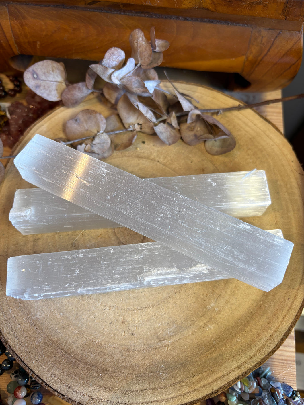 Selenite Long Mini Beams SKU 25994