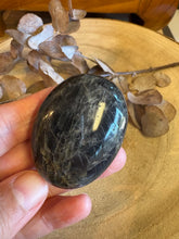 Black Moonstone Palm Stone SKU 24555