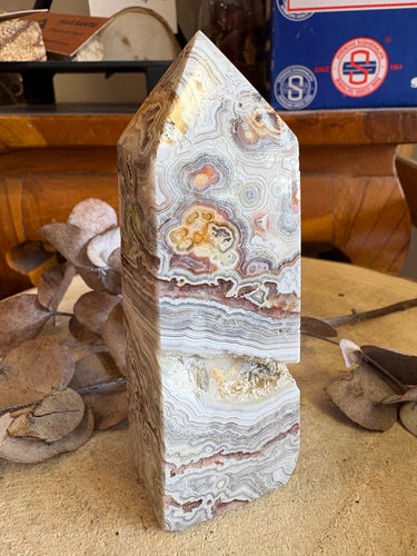 Crazy Lace Agate Obelisk SKU 24773