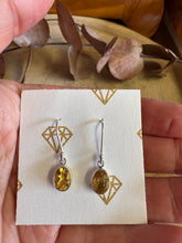 Sterling Silver Citrine Drop Earrings SKU 25905