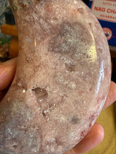 Pink Amethyst Moon on Stand SKU 26174