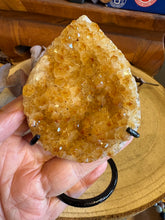 Citrine Teardrop Cluster in Stand SKU 26557