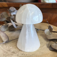 Selenite Mushroom Carving SKU 23079