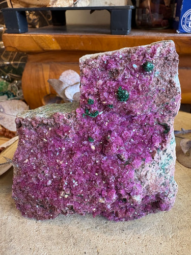 Cobalto Calcite & Malachite Cluster SKU 25024