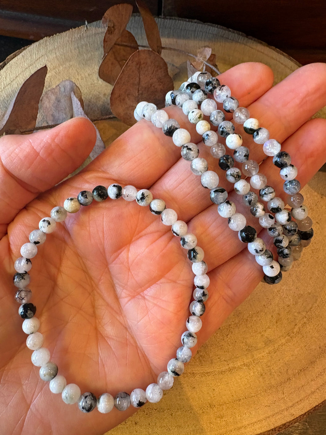 Rainbow Moonstone 4mm Bead Bracelets SKU 27086RMS