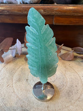Green Aventurine Leaf Carving on Stand SKU 26836GA