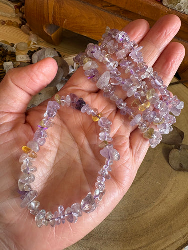 Amethyst & Citrine Chip Bracelet SKU 24014