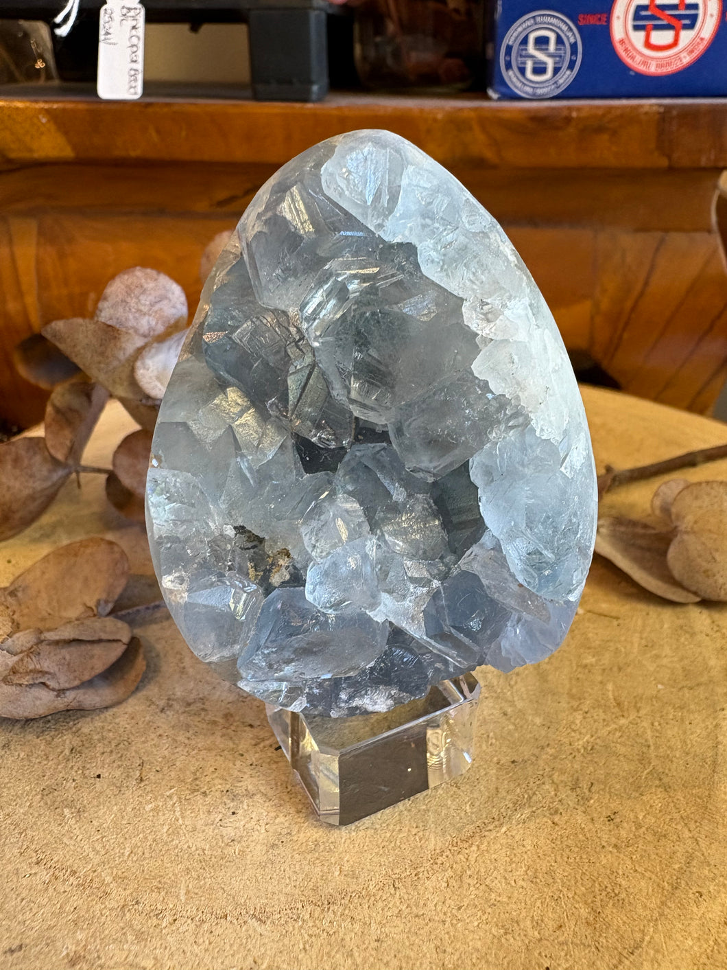 Celestite Cluster Egg SKU 25284