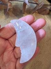 Clear Quartz Moon Carving SKU 26677