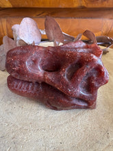 Strawberry Quartz Dinosaur Head Carving SKU 25629SQ
